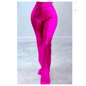 Pink sequins pants
